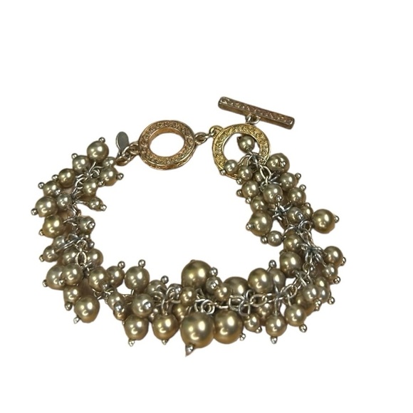 Premier Designs Beaded Necklace Bracelet Earrings Gold Tone Cluster Demi-Parue - Picture 5 of 12